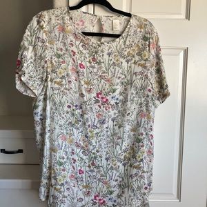 Ivory Floral Top